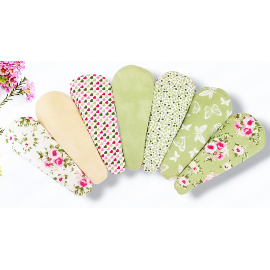 Pack 7 protège-strings lavables - ROSES (17 cm) Pack 7 protège-strings lavables - ROSES (17 cm)