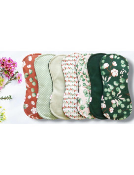 Pack de 7 compresas lavables sin alas - EUCALIPTO (S)