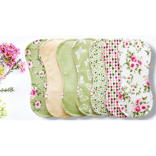 Pack de 7 compresas lavables sin alas - ROSA (S) Pack de 7 compresas lavables sin alas - ROSA (S)