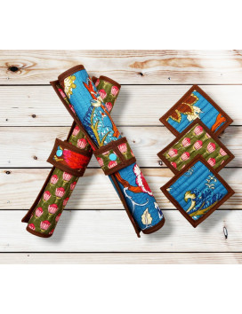 Placemats met onderzetters en servetringen - NADU