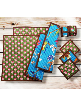 Manteles individuales con posavasos y servilleteros - NADU