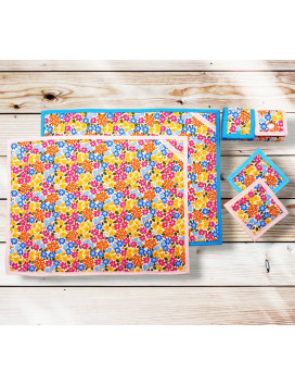 Placemats met onderzetters en servetringen - GLADYS