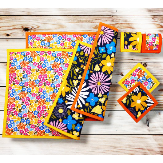Sets de table avec sous-verres et ronds de serviette - GLADYS