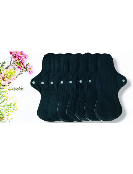 Pack of 7 EUCALYPTUS washable sanitary towels (XL/NIGHT)