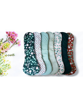 Pack de 7 compresas lavables EUCALIPTO (XL/NOCHE)
