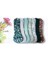 Pack of 7 EUCALYPTUS washable sanitary towels (XL/NIGHT)