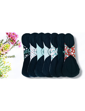 Confezione da 7 assorbenti lavabili EUCALYPTUS (XL/NOTTE)