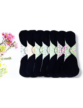 Confezione da 7 assorbenti igienici lavabili ROSA (XL/NOTTE)