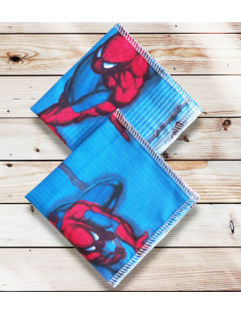 Wasbare en herbruikbare katoenen zakdoeken - SPIDERMAN (22 x 22 cm)