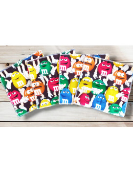 Wasbare en herbruikbare katoenen zakdoeken - M&M'S