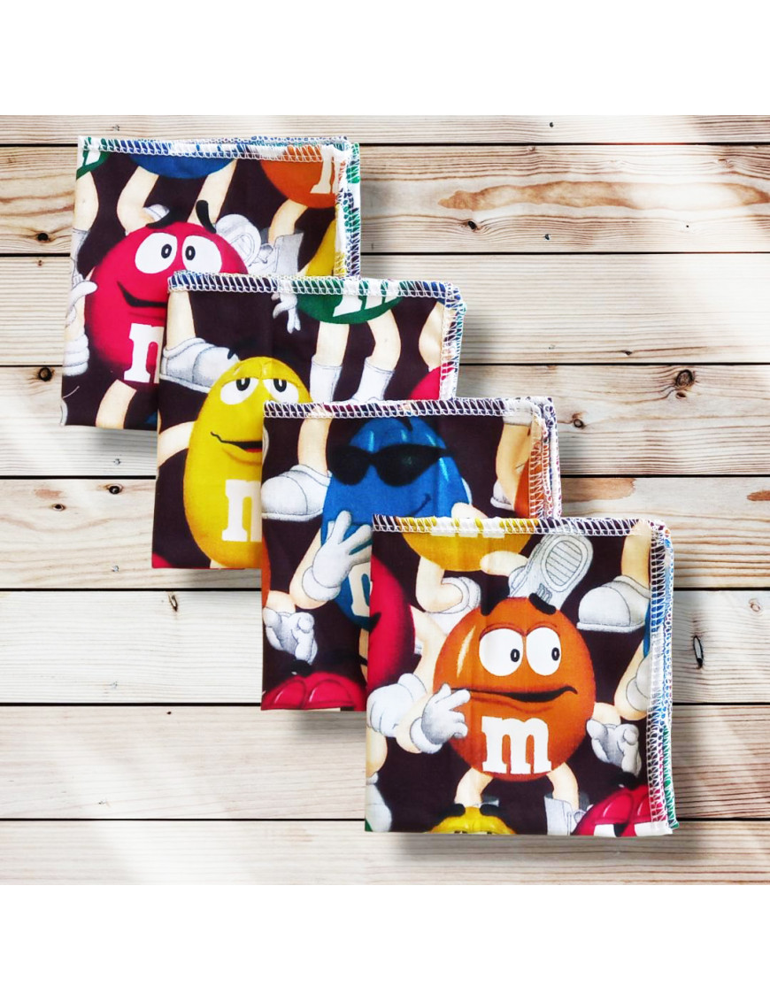 Washable and reusable cotton handkerchiefs - M&M'S