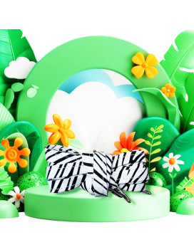 Pair of fabric shoelaces - ZEBRA (black and white)