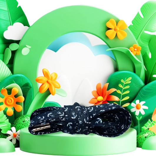 Paio di lacci in tessuto - MARINE ANCHOR (blu navy)