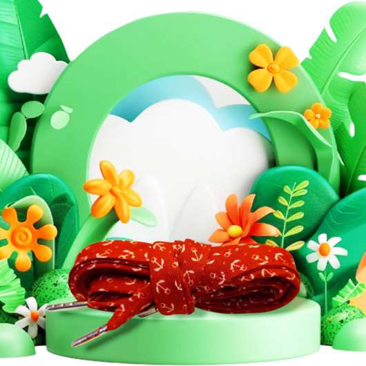 Pair of fabric shoelaces - MARINE ANCHOR