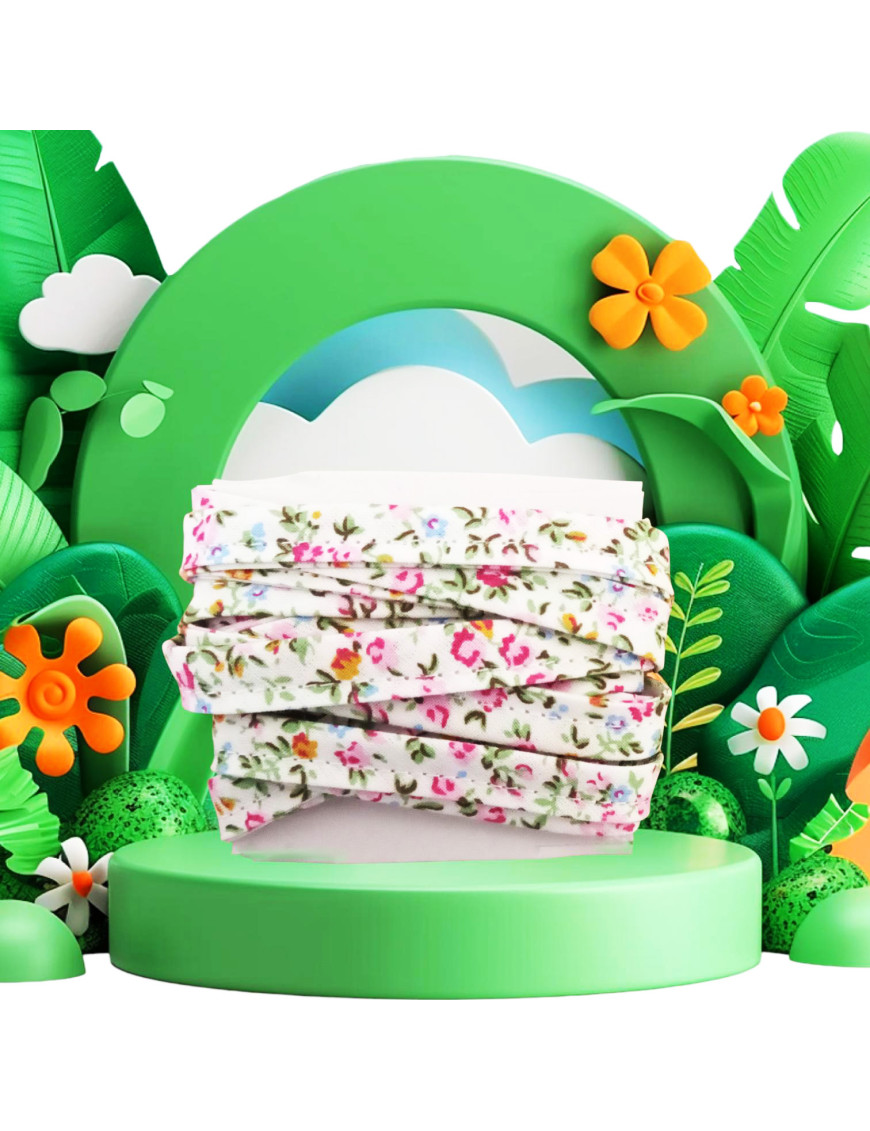 Paire de lacets en tissu - ROSES