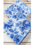 Fazzoletti in cotone lavabili e riutilizzabili - BRIDGERTON COBALT (20 x 20 cm)