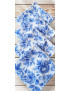 Washable and reusable cotton handkerchiefs - BRIDGERTON COBALT