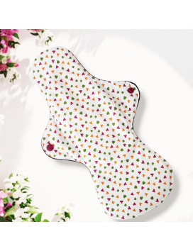 Packung mit 7 waschbaren Damenbinden - WILDBLUMEN - (XL/NACHT)