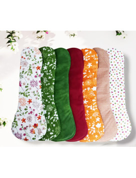 Paquete de 7 compresas lavables - FLORES DE CAMPO - (XL/NOCHE)