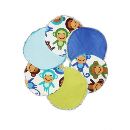 6 lingettes lavables - WISTY BOY - 6 lingettes lavables - WISTY BOY -
