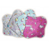 Set di 4 assorbenti igienici lavabili UNICORNI (M)