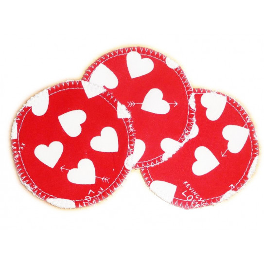 3 Disques démaquillants lavables bio LOVE