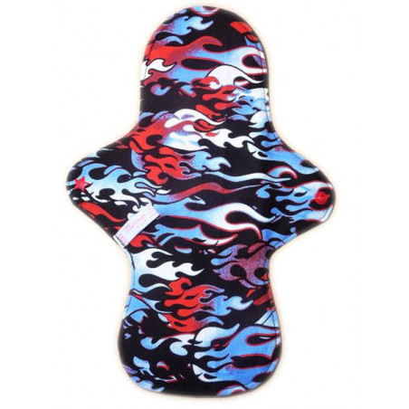 Serviette hygiénique lavable FLAMMES (XL/ Nuit) Serviette hygiénique lavable FLAMMES (XL/ Nuit)
