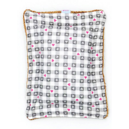 Abwaschbarer Topfreiniger ohne Abfall GINGHAM HERZEN Abwaschbarer Topfreiniger ohne Abfall GINGHAM HERZEN